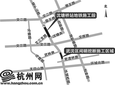 莫干山路（武林巷—密渡桥路）以及（莫干巷—文三路），未来两年内，都将少两个车道