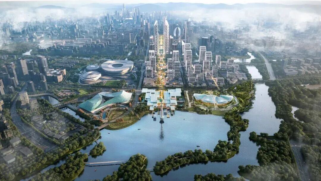 杭州城市重要新中心中轴线效果图