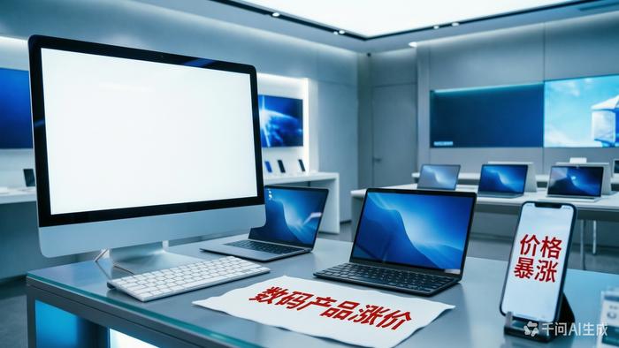 数码产品涨价声一片(AI生成图片)